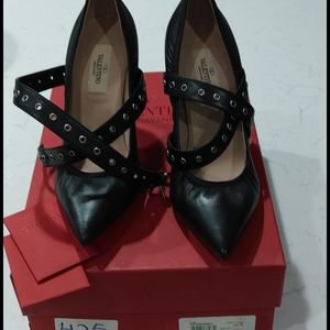 Valentino Black High Heels with stud straps